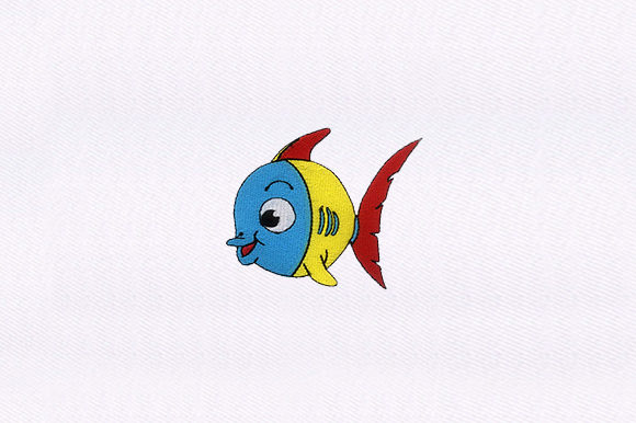 Adorable Baby Fish for Small Business Embroidery
