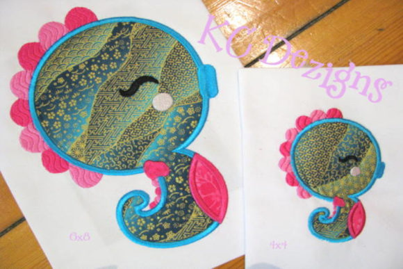 Adorable Cute Seahorse for Boutique Apparel