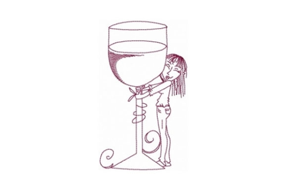 Big Wine Glass: A Toast to Embroidery Elegance
