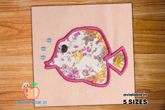Charming Cartoon Fish with Air Bubbles Applique