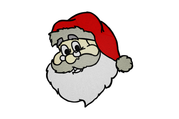 Charming Christmas, Santa Face Embroidery Design