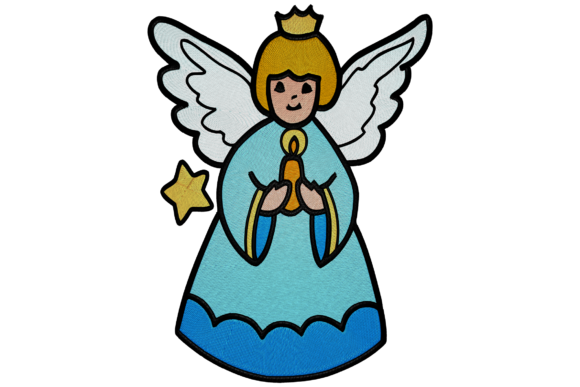 Christmas Holy Angel: A Versatile Embroidery Design