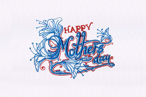 Creatively Mothers Day: A Festive and Elegant Embroidery Design
