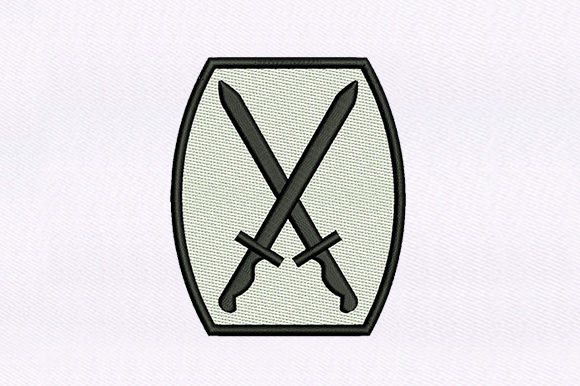 Crossed Blades: A Bold and Versatile Embroidery Design