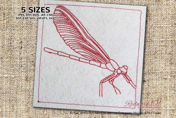 Exploring Odonata Redwork for Etsy and Small Shops