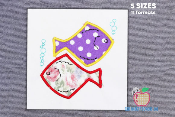 Gemini Fish Symbol: A Versatile Embroidery Design