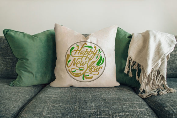 Happy New Year Wish: A Festive Embroidery Design