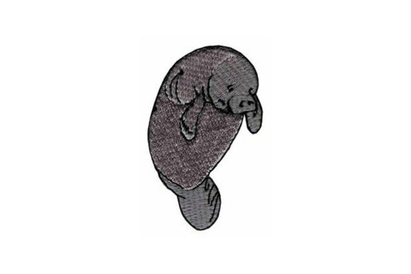Manatee: A Joyful Embroidery Design for Your Brand