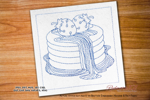 Strawberry Cake: A Sweet and Elegant Embroidery Design