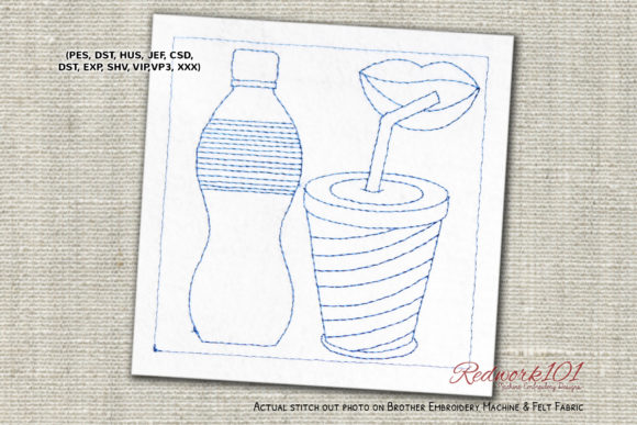 Unveiling Soda Bottle Machine: A Premium Embroidery Design